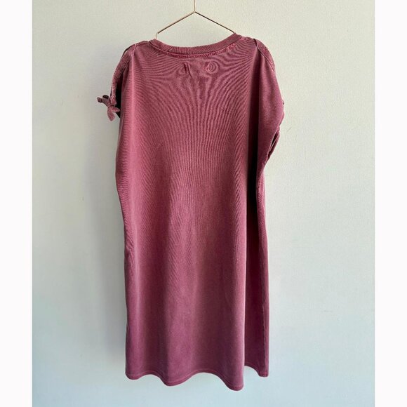 Treasure & Bond (Nordstrom Brand) Red Rosewood Split Sleeve T-Shirt Dress - Picture 2 of 7